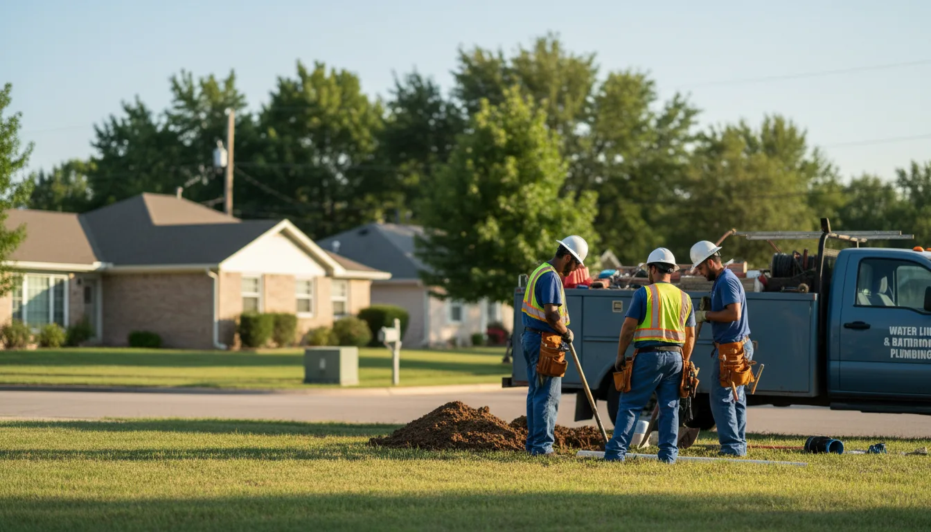 Residential water line and bathroom plumbing service in Masury, OH